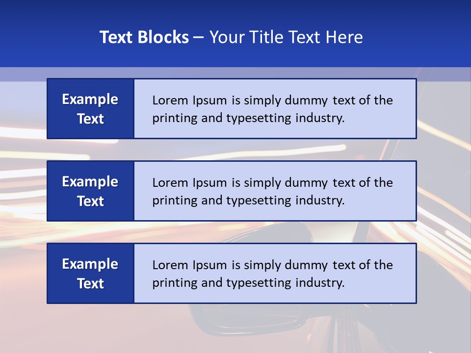 Movement Cityscape Racing PowerPoint Template