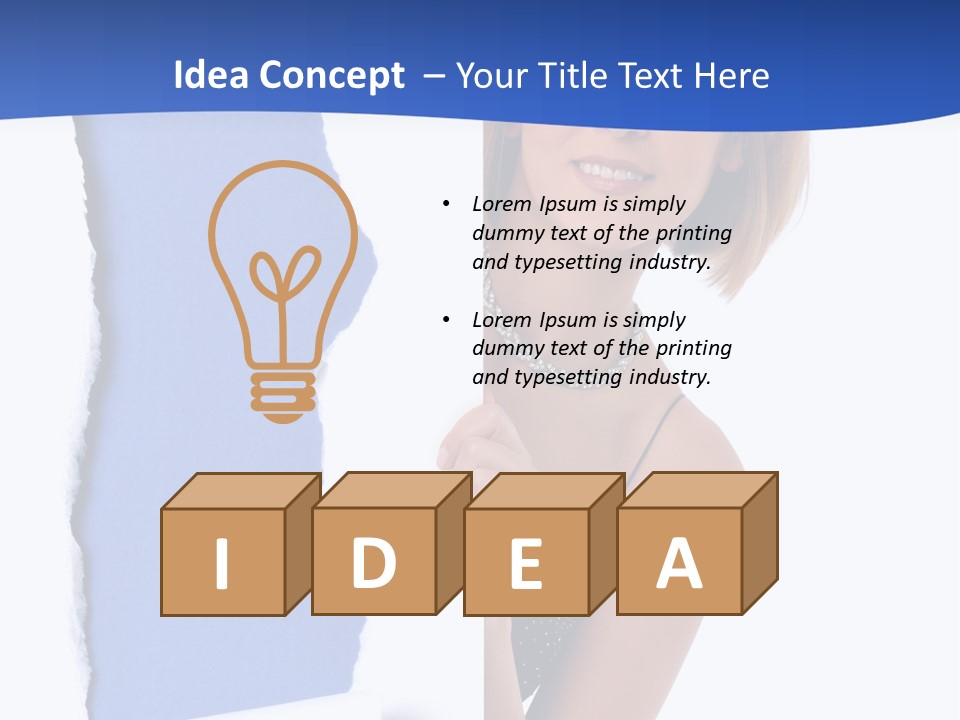 Torn Advertise Paper PowerPoint Template