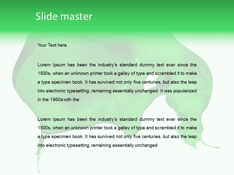 Isolated Spraying Splattered PowerPoint Template