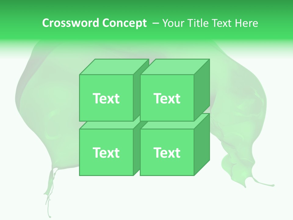 Isolated Spraying Splattered PowerPoint Template