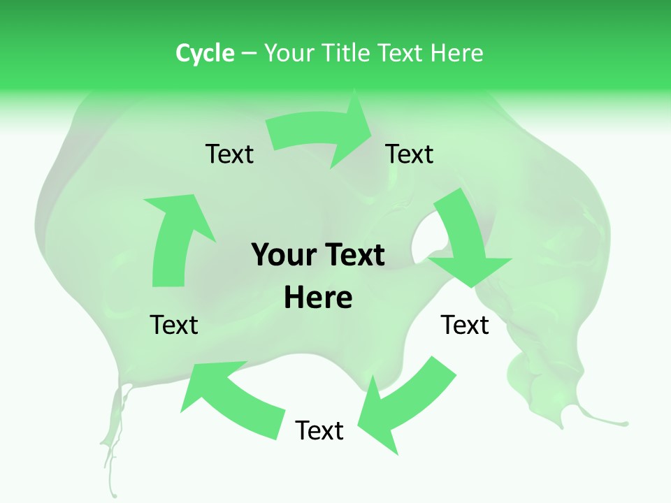 Isolated Spraying Splattered PowerPoint Template