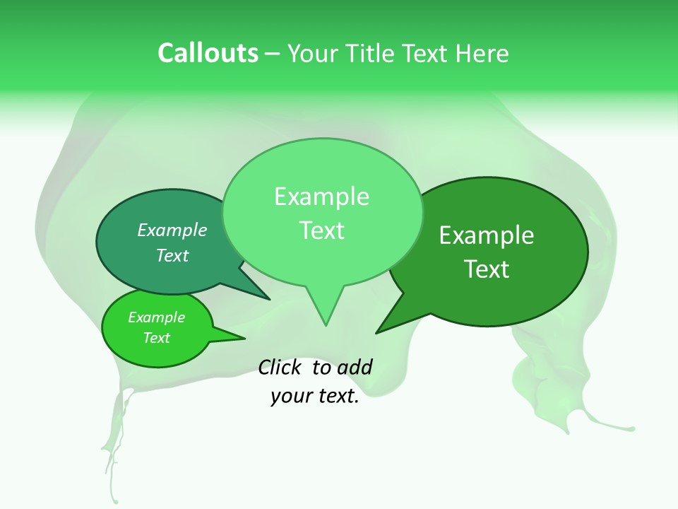 Isolated Spraying Splattered PowerPoint Template