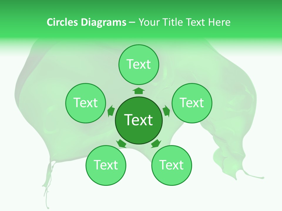 Isolated Spraying Splattered PowerPoint Template