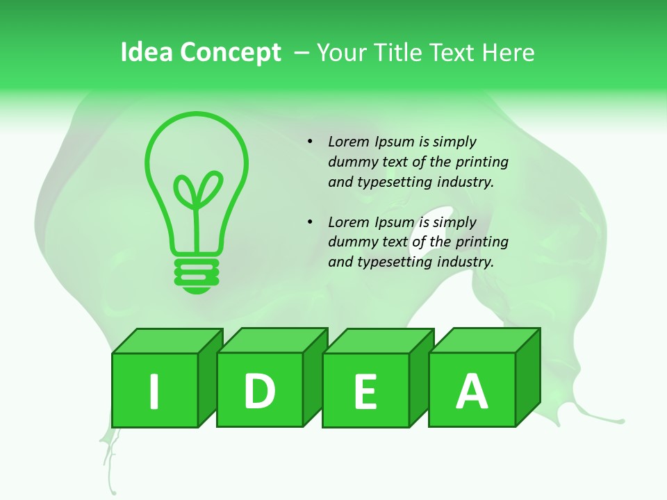 Isolated Spraying Splattered PowerPoint Template