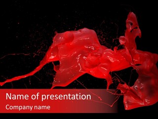 Black Paintbrush Background PowerPoint Template