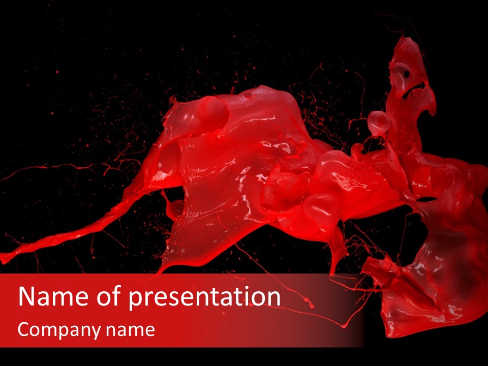 Black Paintbrush Background PowerPoint Template