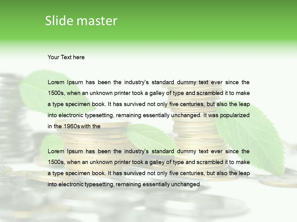 Finance Monetary Coin PowerPoint Template