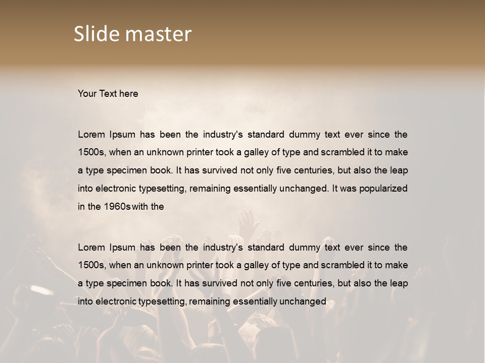 Art Excitement Hand PowerPoint Template