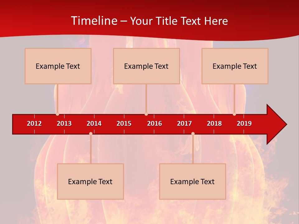 A Group Of Bowling Pins In Flames On A Black Background PowerPoint Template