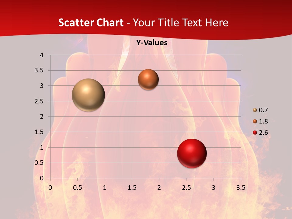A Group Of Bowling Pins In Flames On A Black Background PowerPoint Template