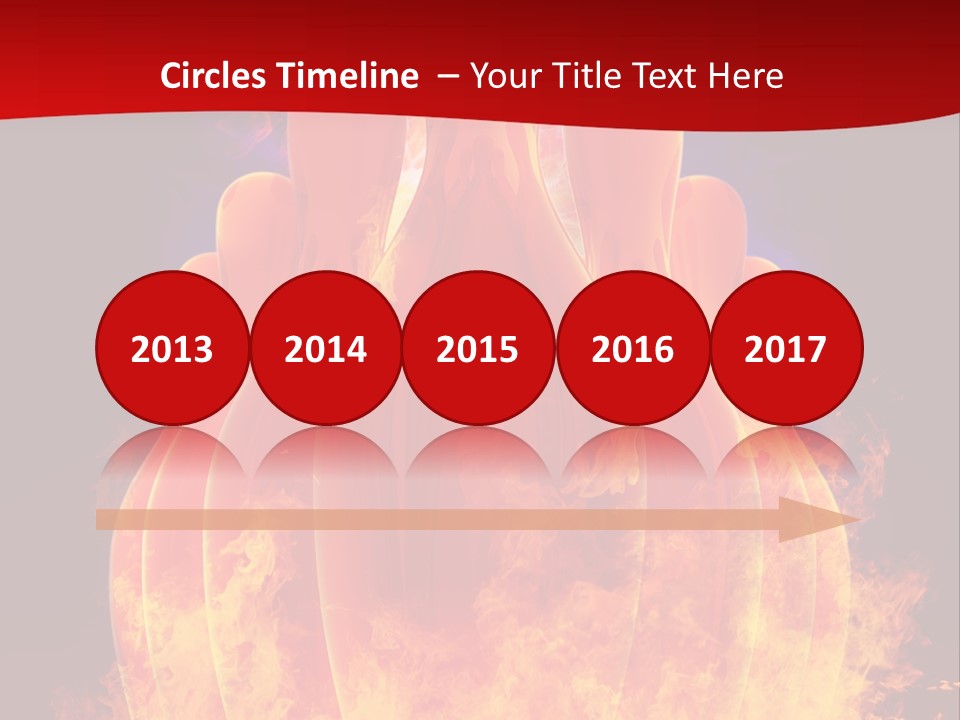 A Group Of Bowling Pins In Flames On A Black Background PowerPoint Template