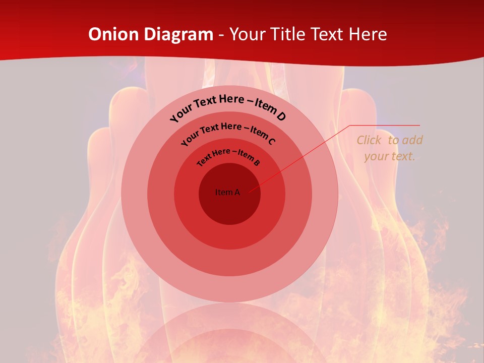 A Group Of Bowling Pins In Flames On A Black Background PowerPoint Template