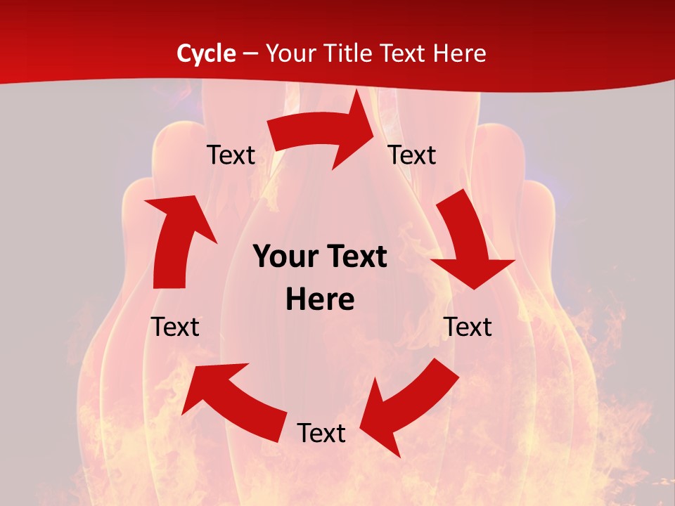 A Group Of Bowling Pins In Flames On A Black Background PowerPoint Template
