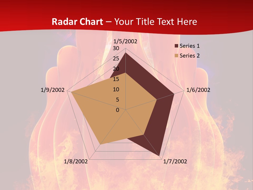 A Group Of Bowling Pins In Flames On A Black Background PowerPoint Template