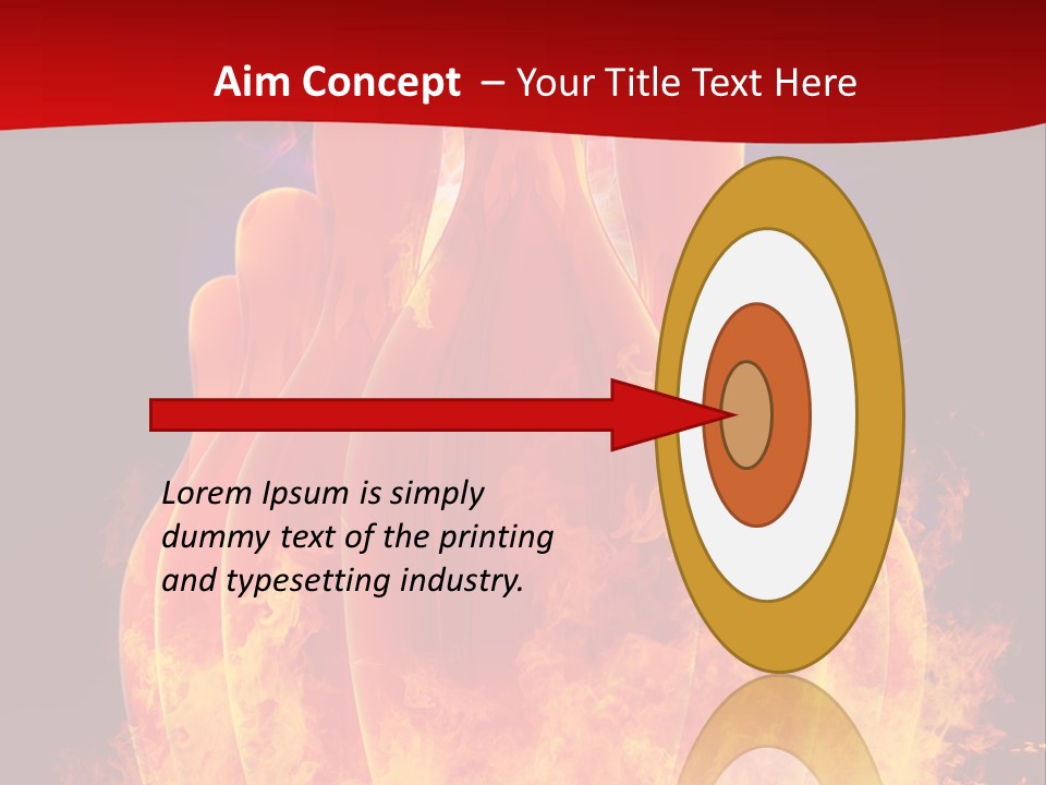 A Group Of Bowling Pins In Flames On A Black Background PowerPoint Template