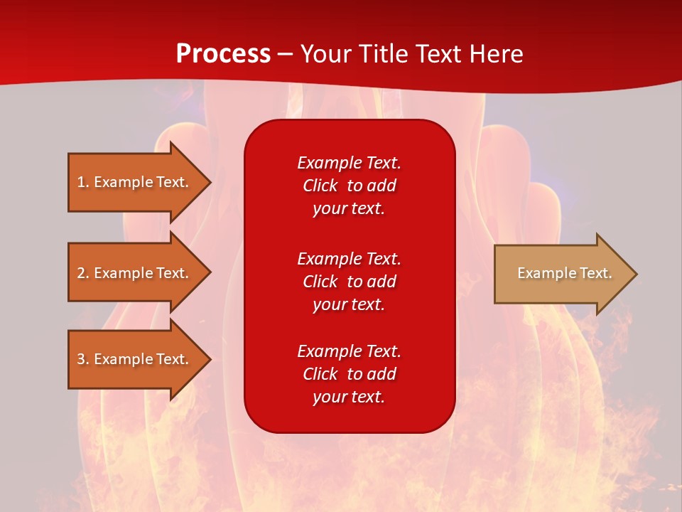 A Group Of Bowling Pins In Flames On A Black Background PowerPoint Template
