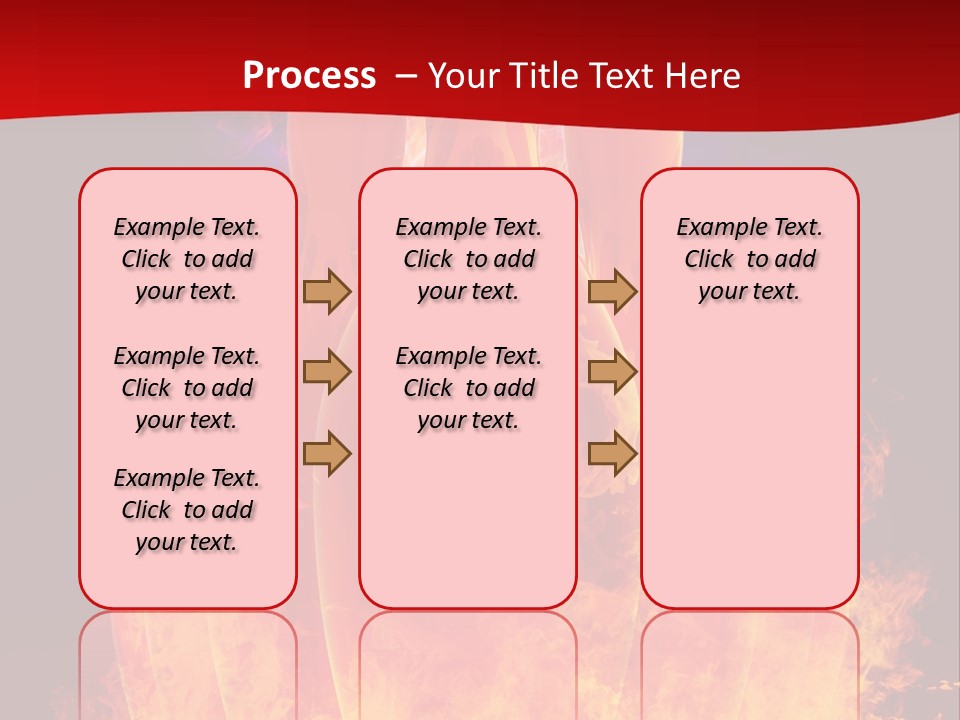 A Group Of Bowling Pins In Flames On A Black Background PowerPoint Template