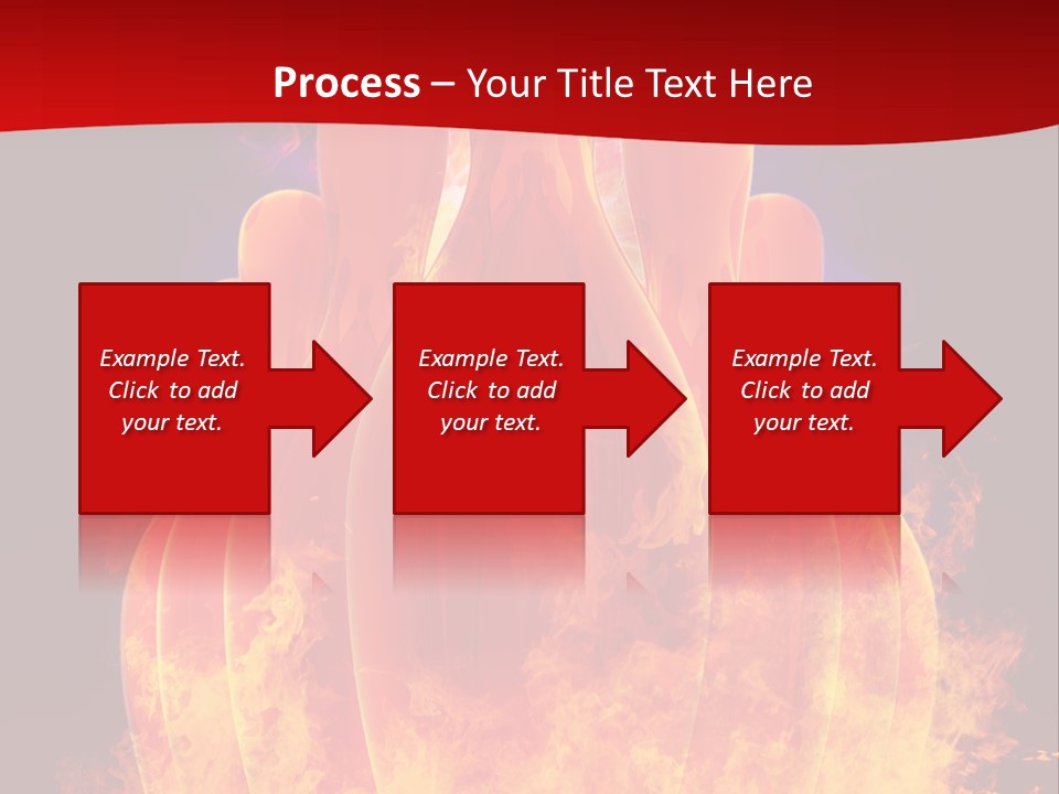 A Group Of Bowling Pins In Flames On A Black Background PowerPoint Template