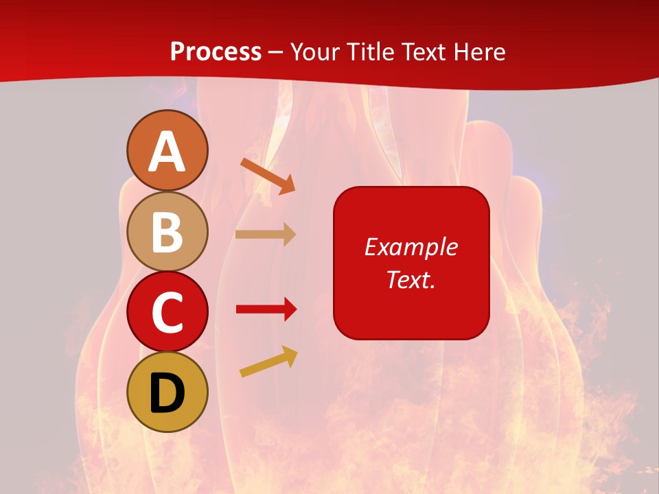 A Group Of Bowling Pins In Flames On A Black Background PowerPoint Template