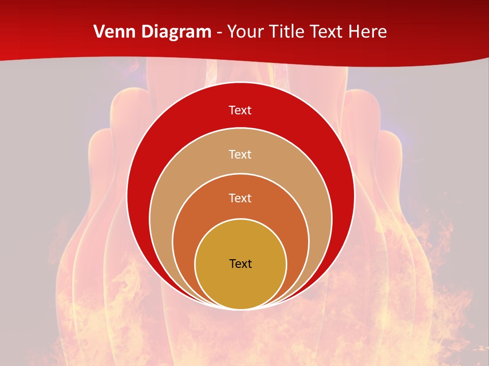 A Group Of Bowling Pins In Flames On A Black Background PowerPoint Template