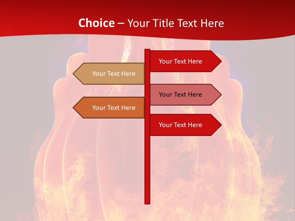 A Group Of Bowling Pins In Flames On A Black Background PowerPoint Template