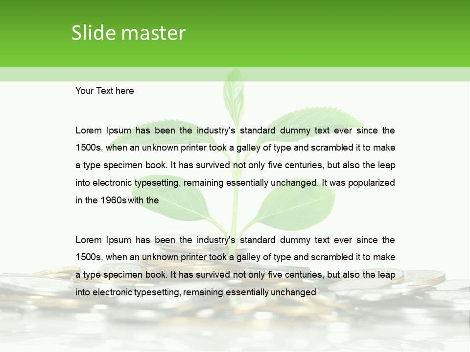 Seed Currency Green PowerPoint Template