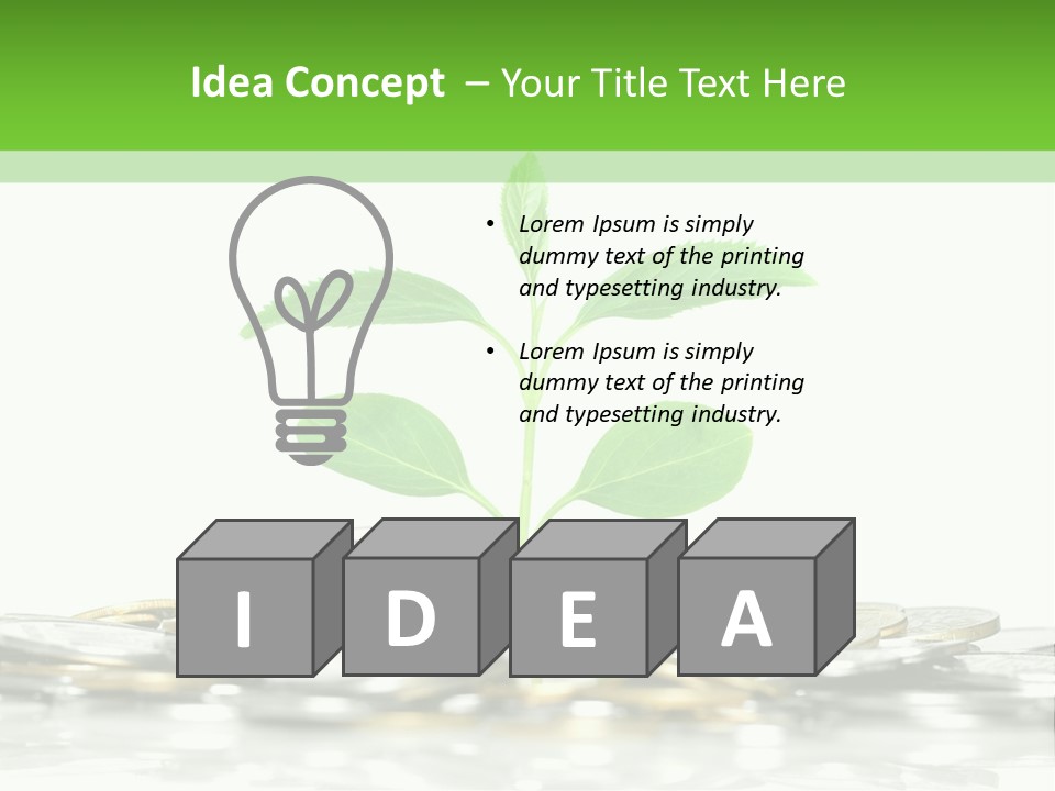 Seed Currency Green PowerPoint Template