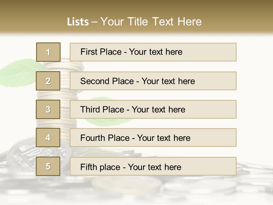 Stem Currency Heap PowerPoint Template