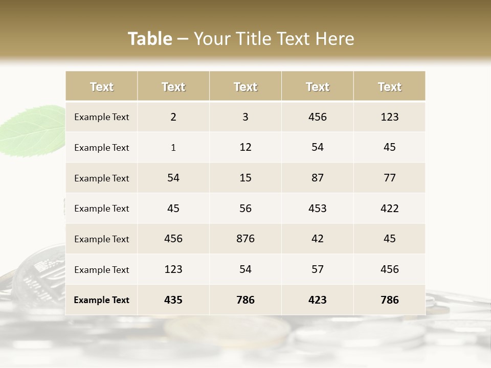 Stem Currency Heap PowerPoint Template
