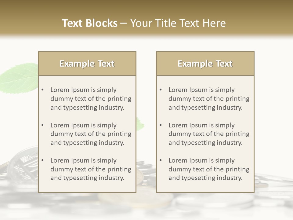 Stem Currency Heap PowerPoint Template
