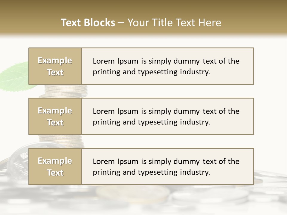 Stem Currency Heap PowerPoint Template