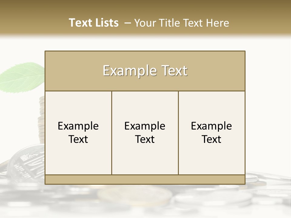 Stem Currency Heap PowerPoint Template