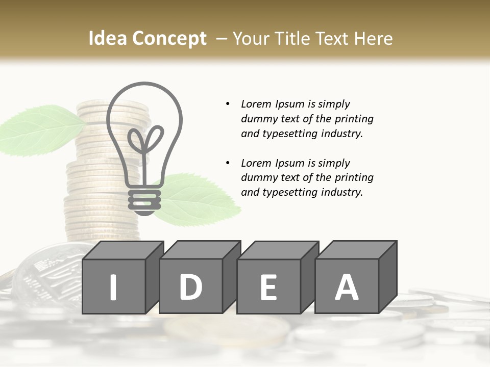 Stem Currency Heap PowerPoint Template