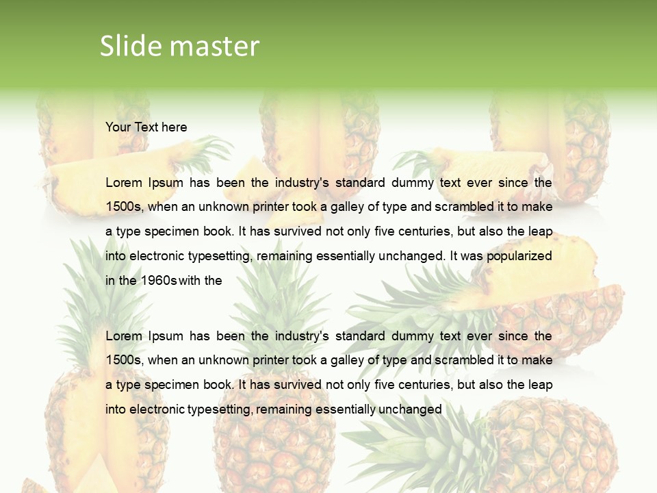 Juicy Collection White PowerPoint Template