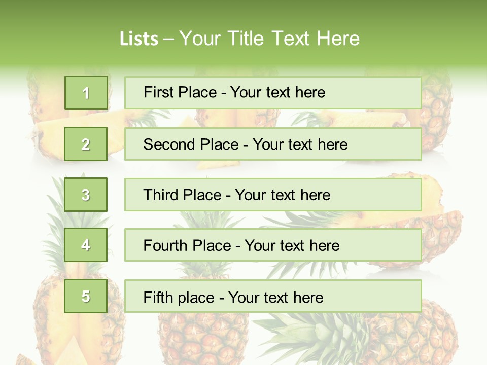 Juicy Collection White PowerPoint Template