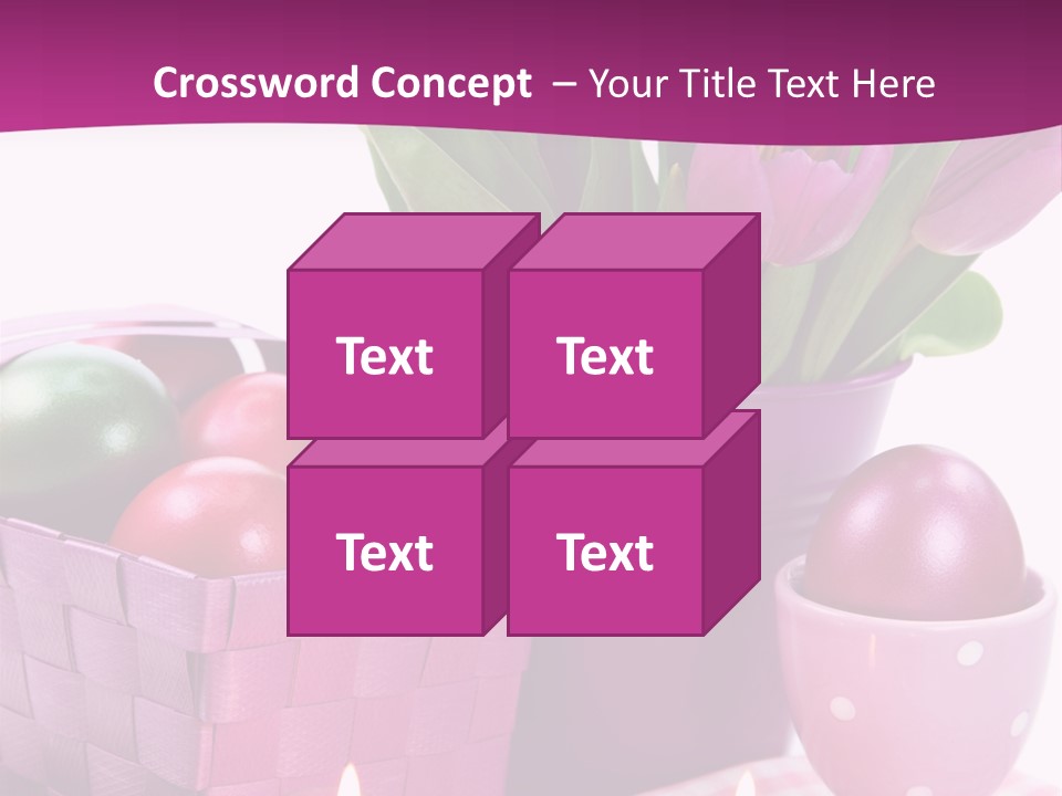 Purple Eggs Metal PowerPoint Template