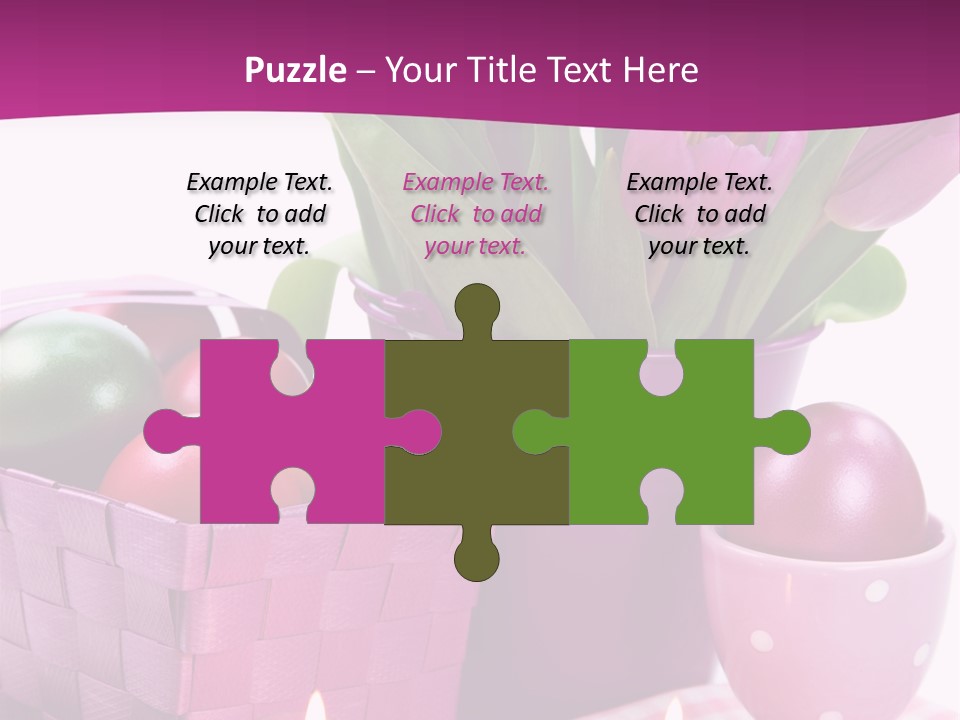 Purple Eggs Metal PowerPoint Template