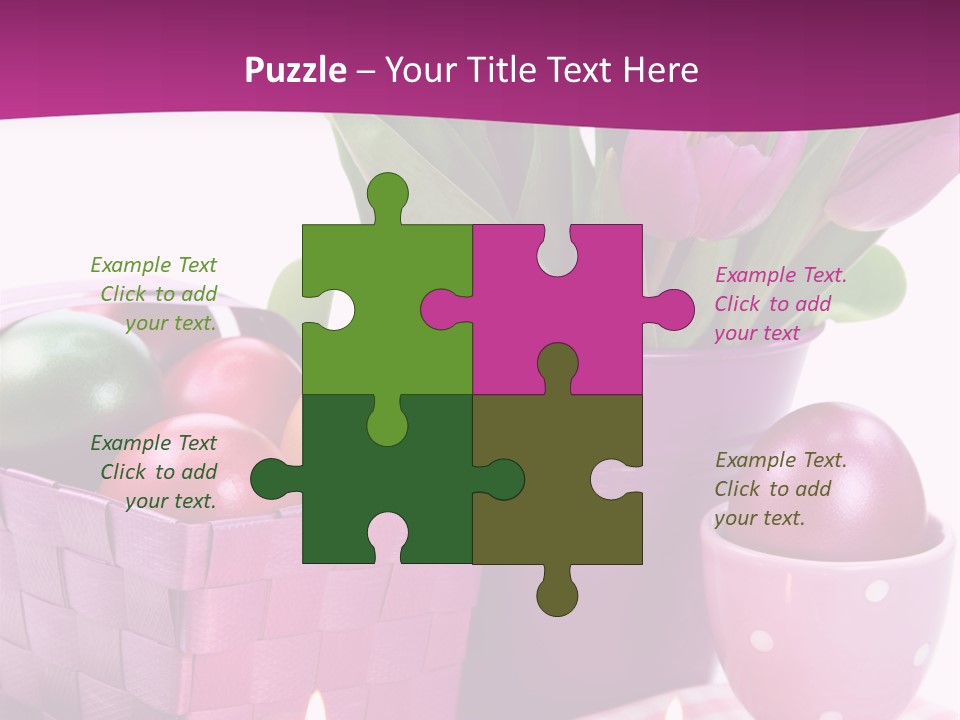 Purple Eggs Metal PowerPoint Template