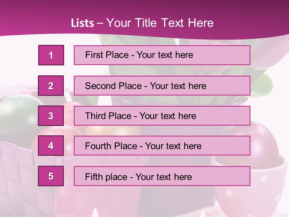 Purple Eggs Metal PowerPoint Template