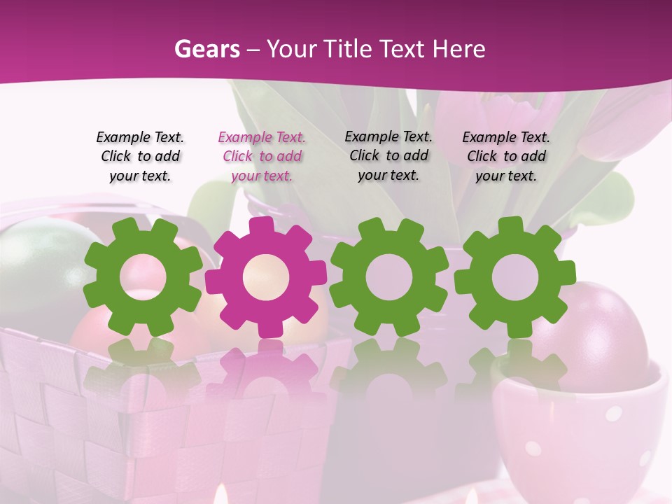 Purple Eggs Metal PowerPoint Template