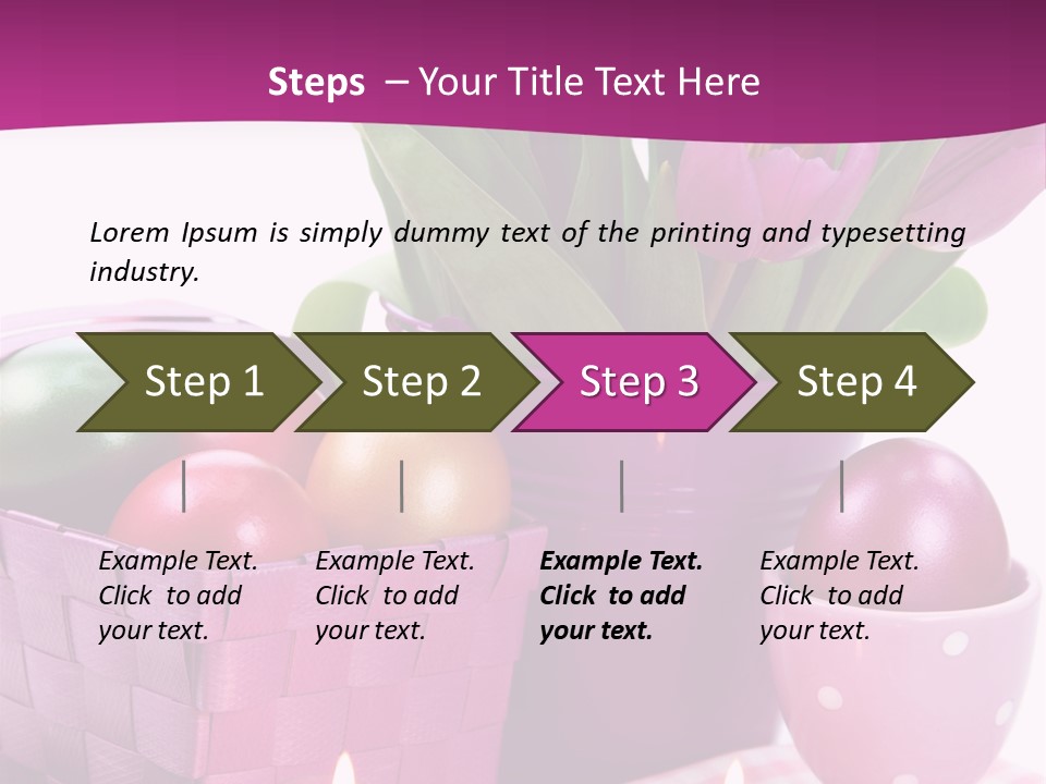 Purple Eggs Metal PowerPoint Template