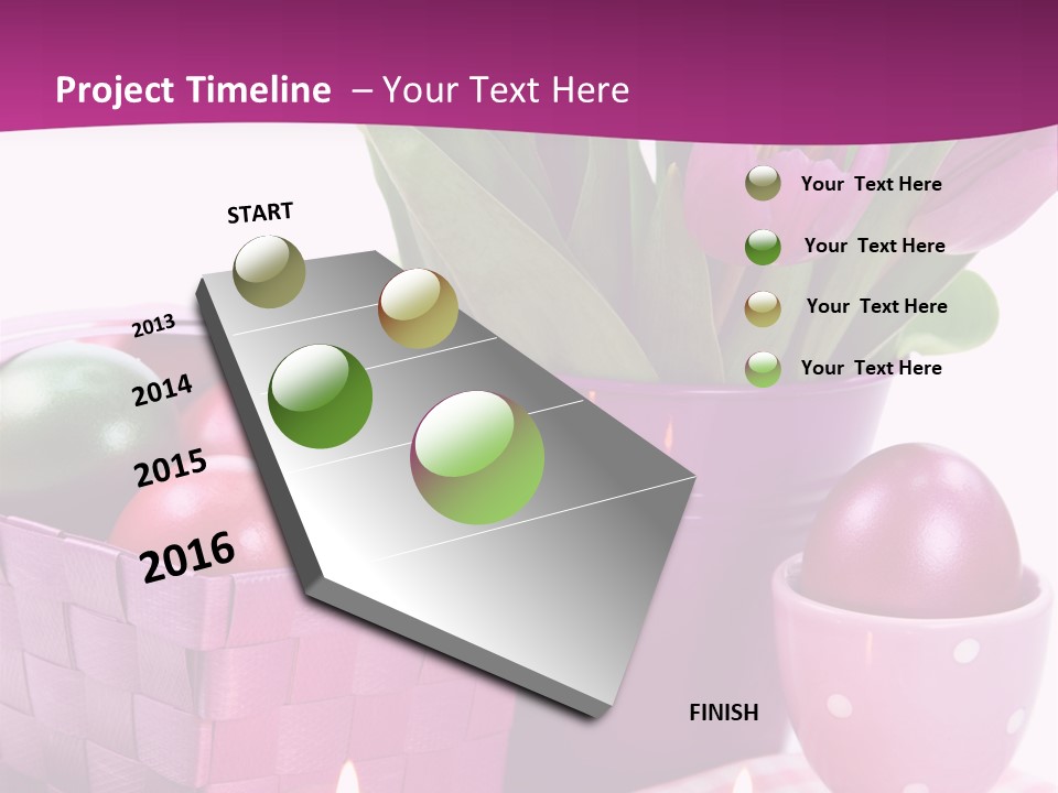 Purple Eggs Metal PowerPoint Template