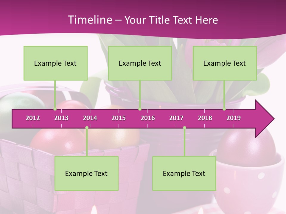 Purple Eggs Metal PowerPoint Template