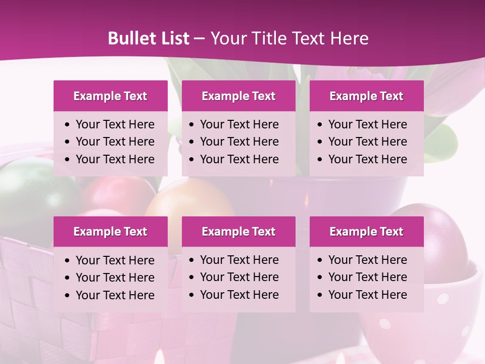 Purple Eggs Metal PowerPoint Template