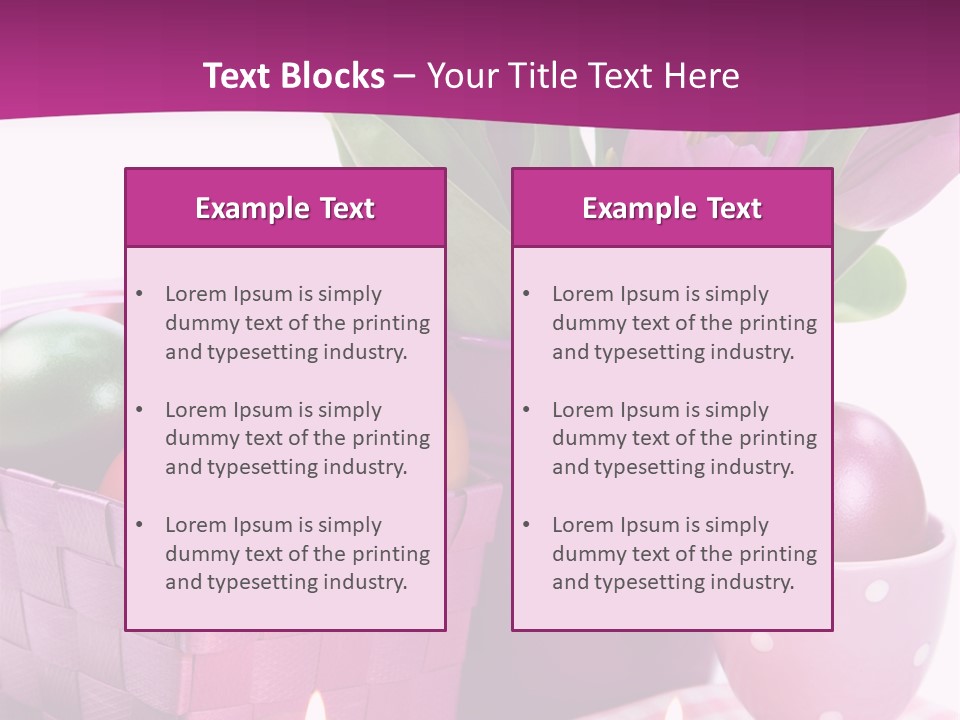 Purple Eggs Metal PowerPoint Template