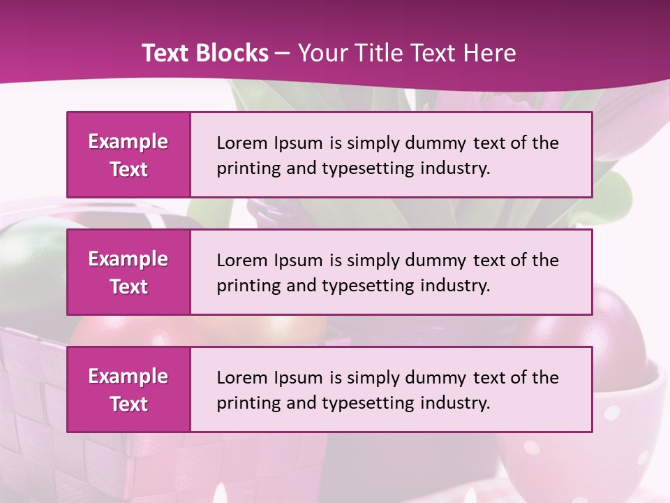 Purple Eggs Metal PowerPoint Template