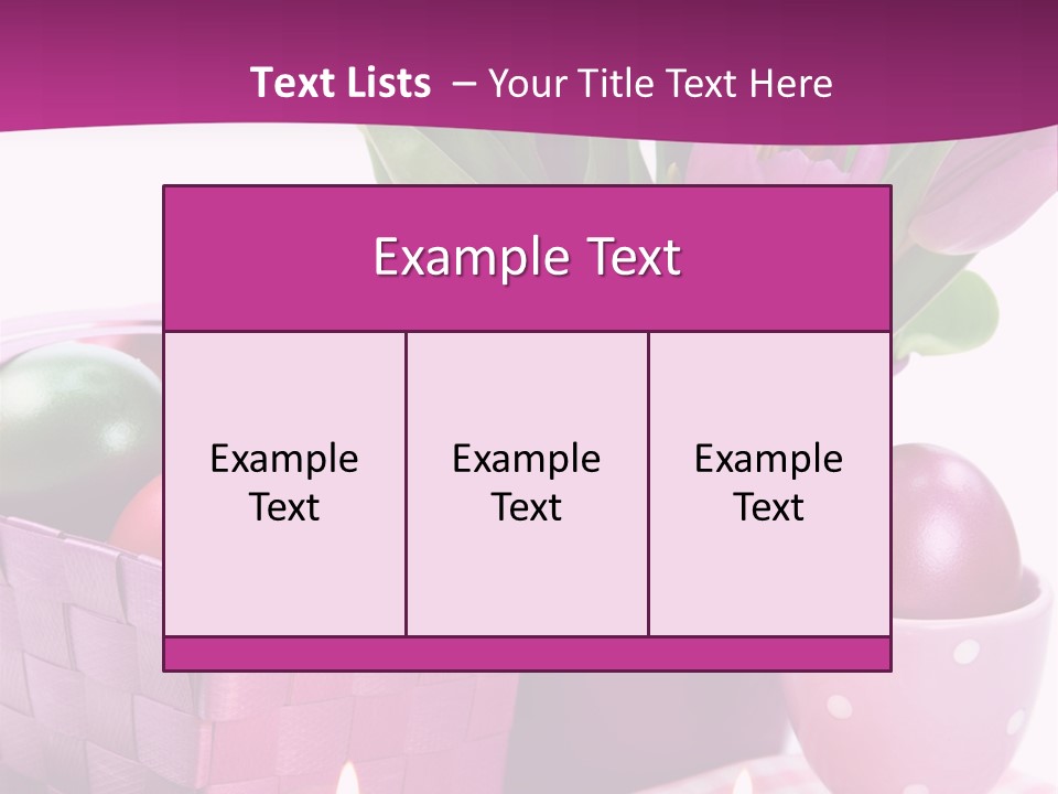 Purple Eggs Metal PowerPoint Template