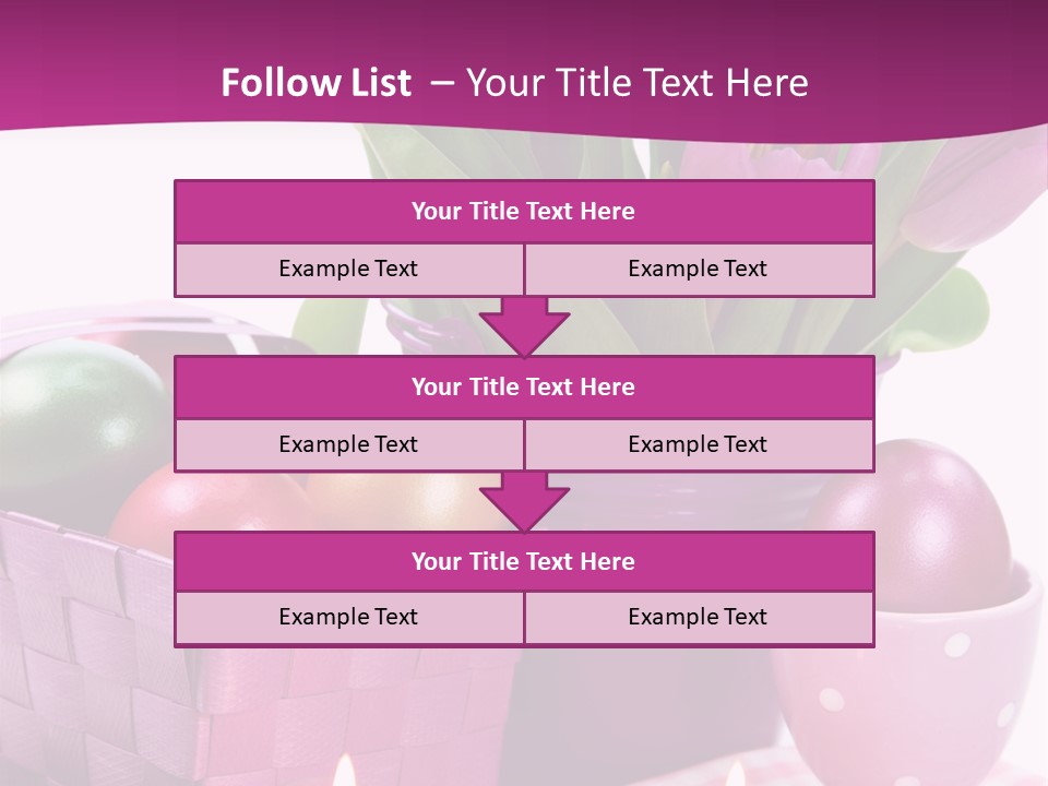 Purple Eggs Metal PowerPoint Template