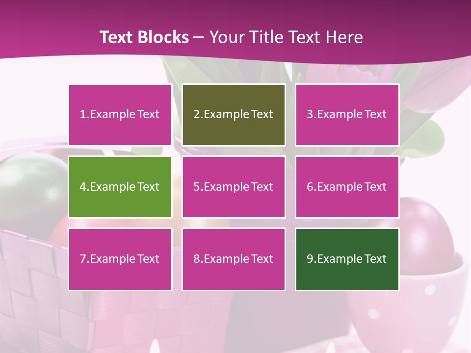 Purple Eggs Metal PowerPoint Template