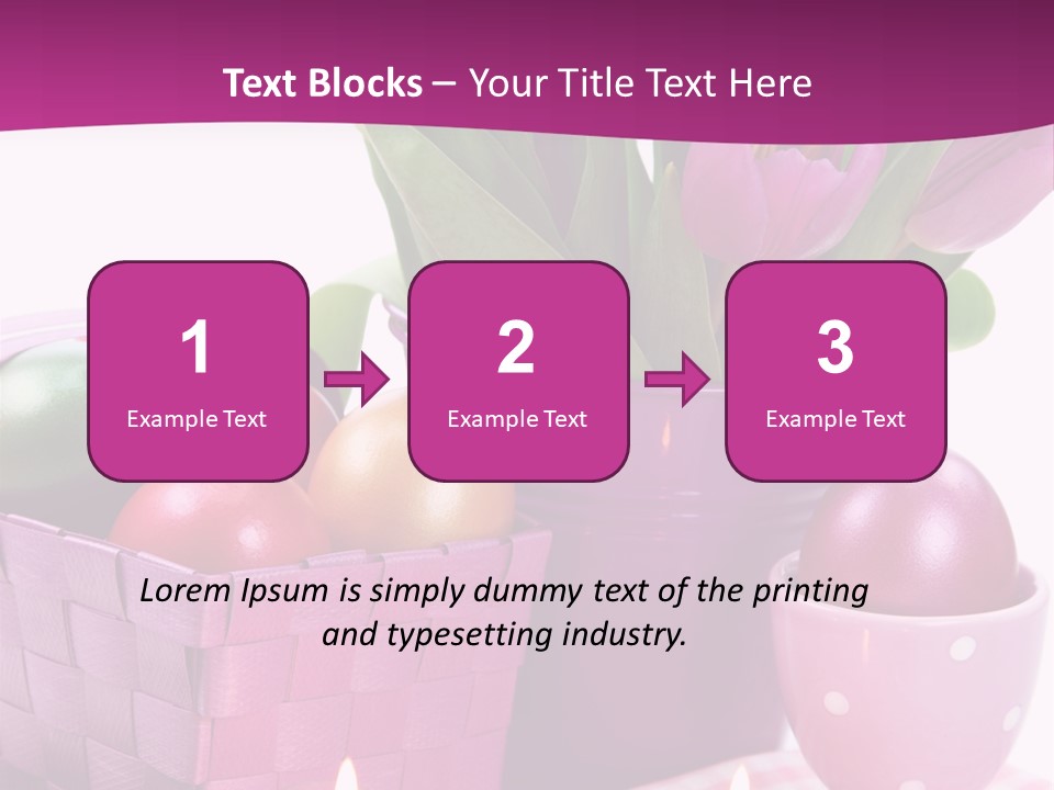 Purple Eggs Metal PowerPoint Template